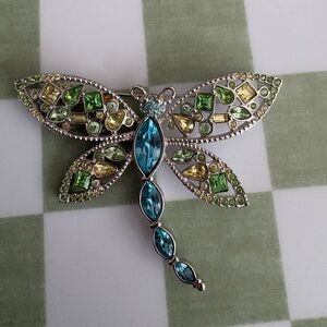 SWAROVSKI Colorful Dragonfly Brooch with Gemstones